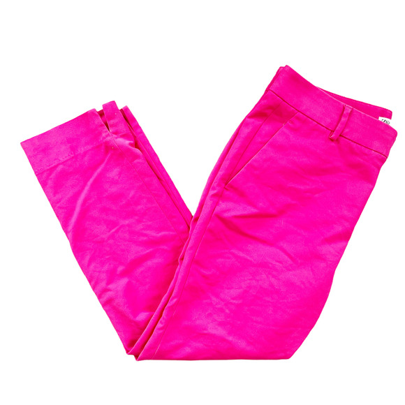 Zara Chino Fit Pink Trouser Dress Pants Pink 8 - Picture 2 of 10